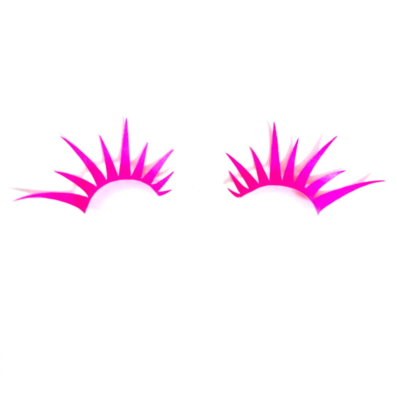 Neon Pink Eyelashes UV Reactive by Chimera