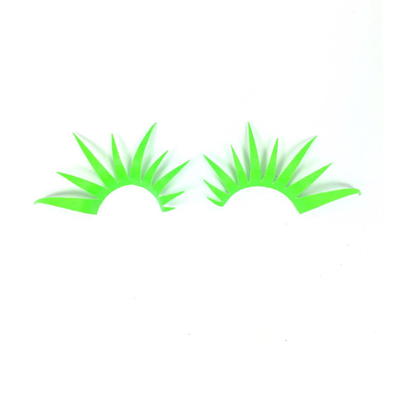 UV False Eyelashes in Neon Green by Chimera