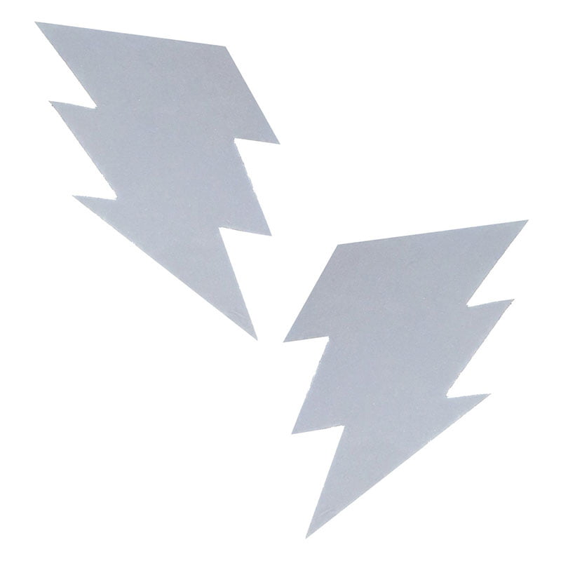 Lightening Bolt Pasties in Reflective Grey