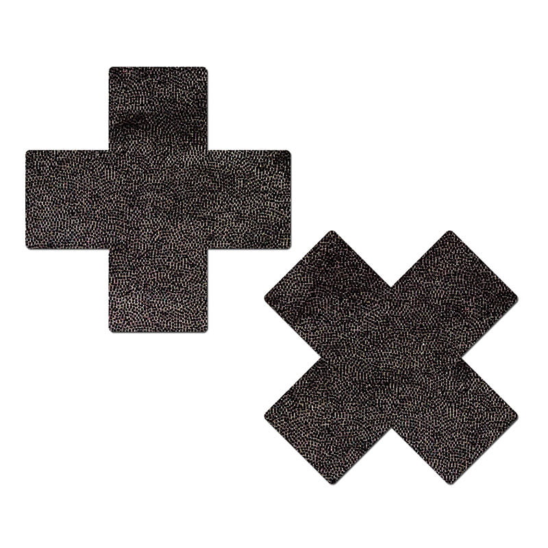 Liquid Black Cross Nipple Pasties