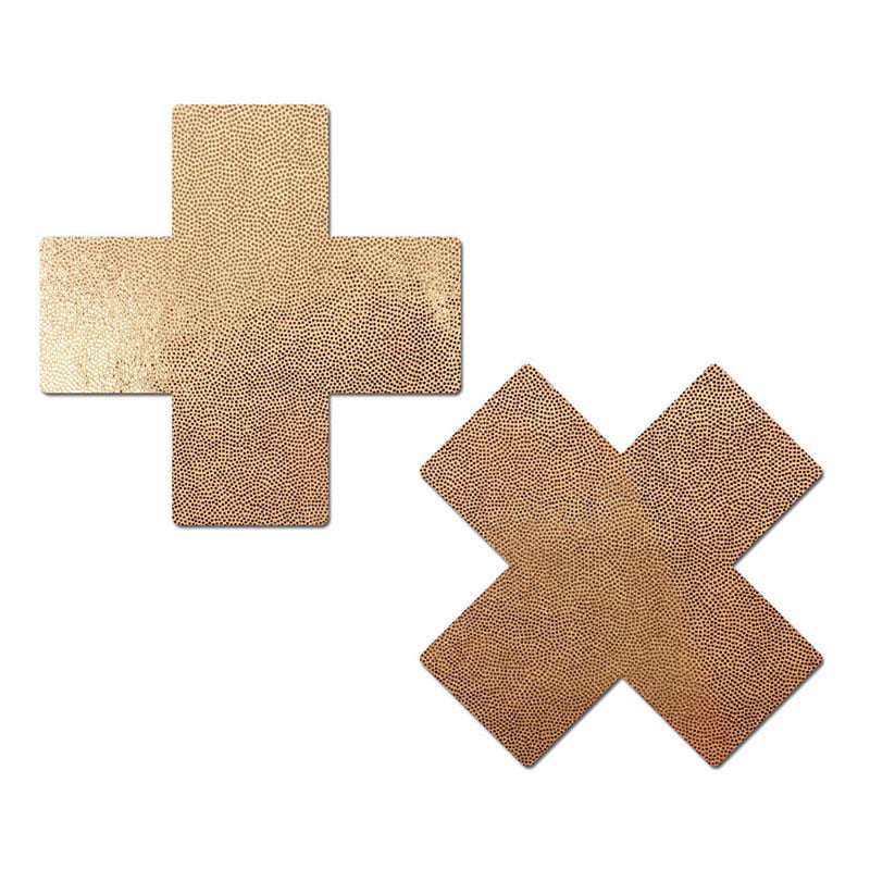 Liquid Rose Gold Cross Nipple Pasties