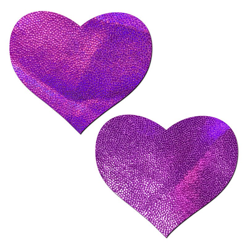 Pink Holographic Heart Nipple Pasties