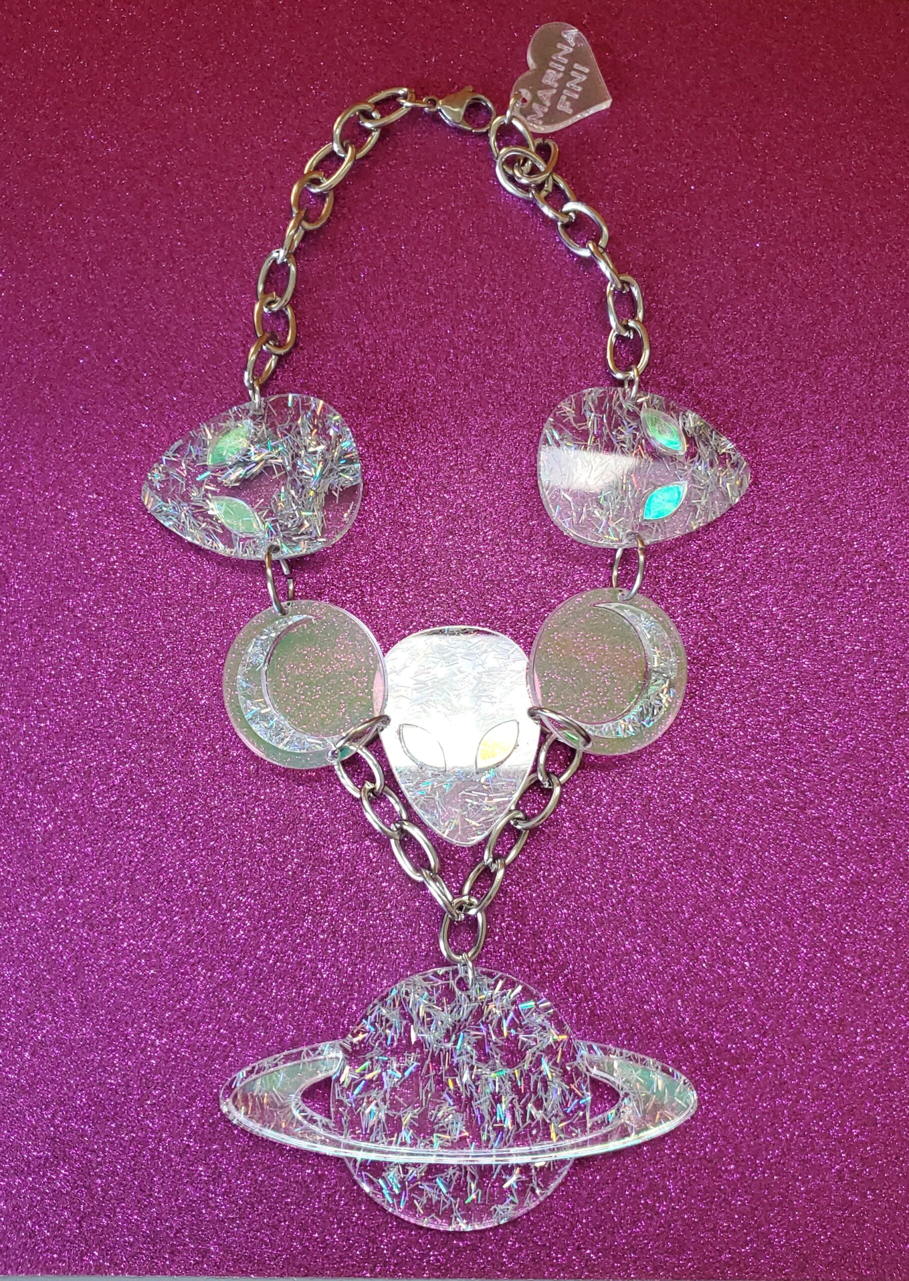 Alien Luna Choker with Saturn